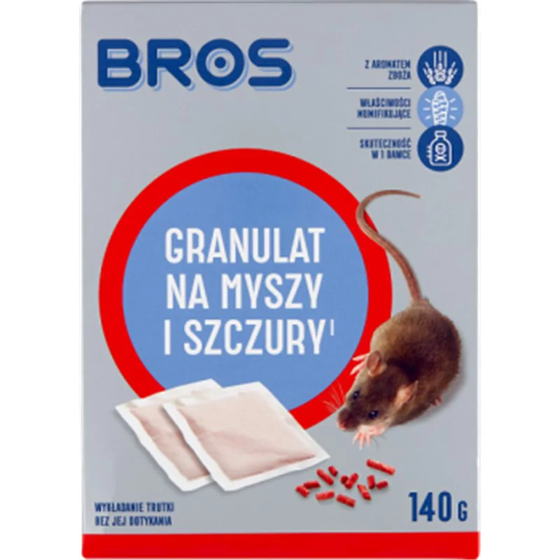 Bros Granulat na myszy i szczury 140 g