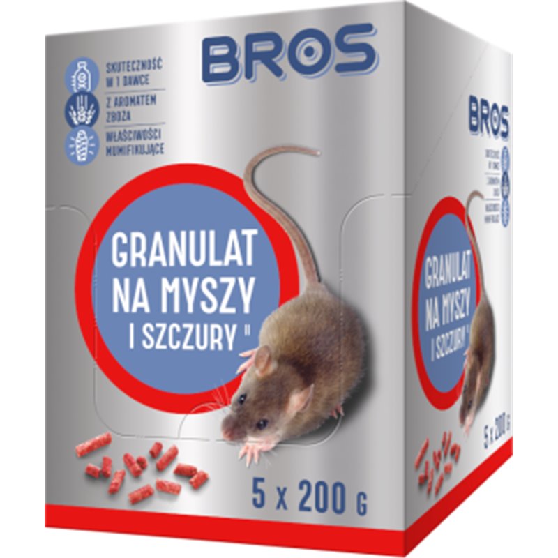 Bros granulat na myszy i szczury saszetki 200g 5szt
