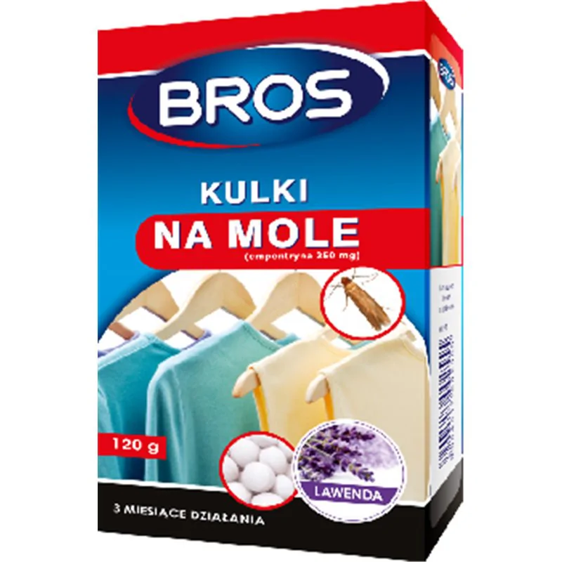 Bros kulki na mole standard-lawenda 20szt