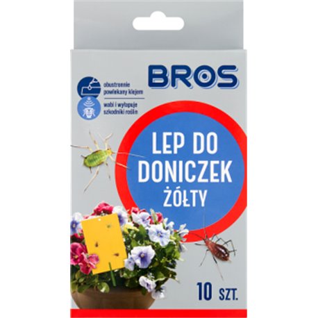 Bros lep do doniczek żółty a10