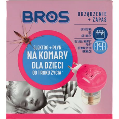 Bros na komary dla dzieci od 1 roku życia Elektro + płyn 40 ml