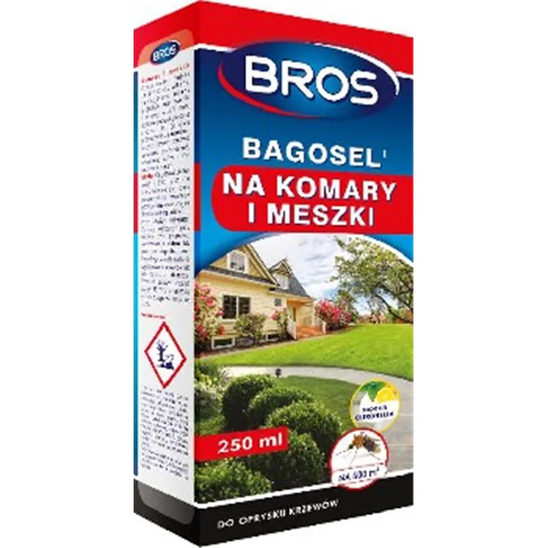 Bros na komary i kleszcze preparat do oprysku ogrodu Bagosel 250 ml