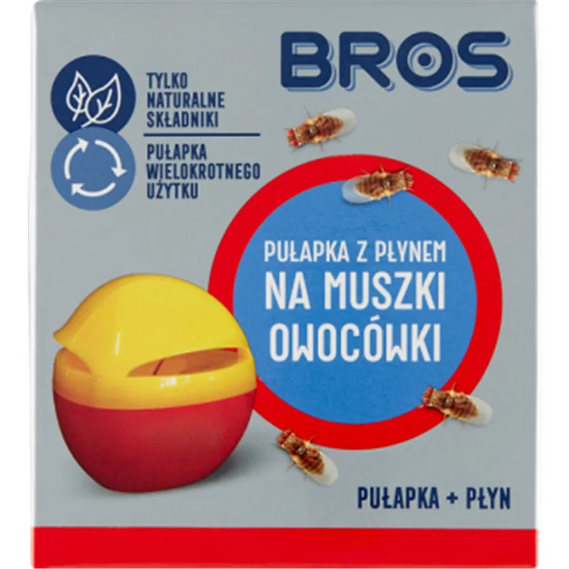 Bros Pułapka z płynem na muszki owocówki 15 ml