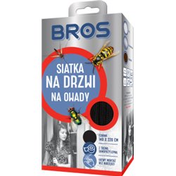 Bros siatka przeciw owadom na drzwi 140x220 czarna 
