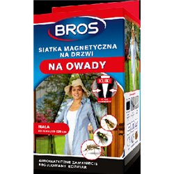 Bros Siatka przeciw owadom na drzwi magnetyczna 100 x 220 biała