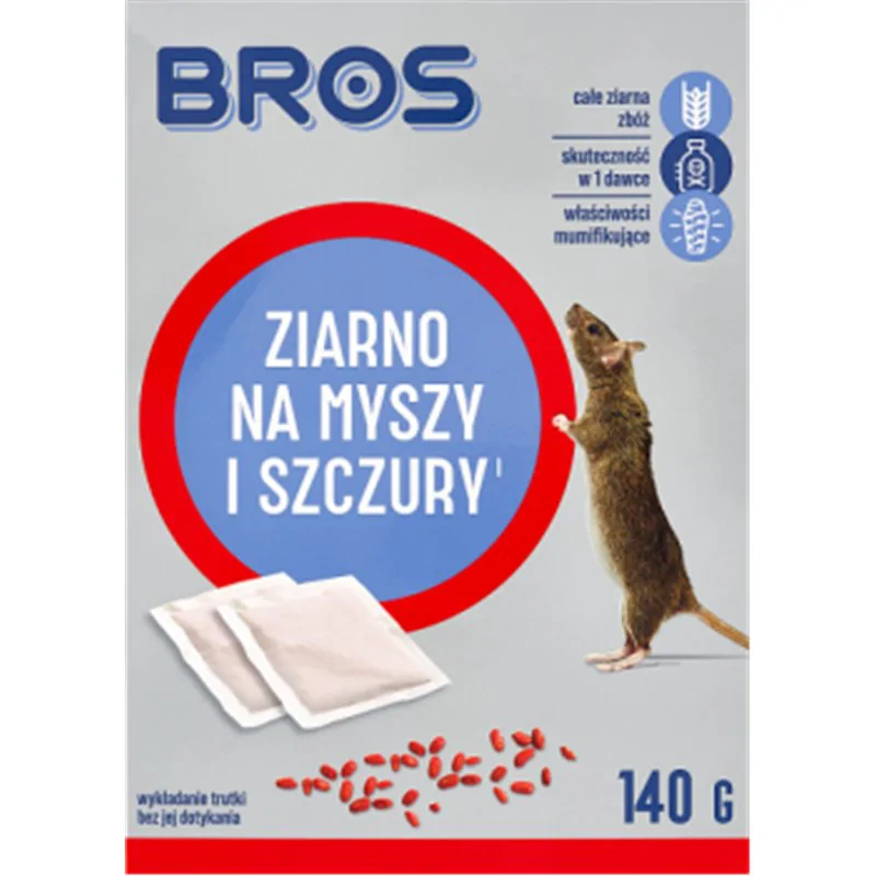 Bros ziarno na myszy i szczury 140g